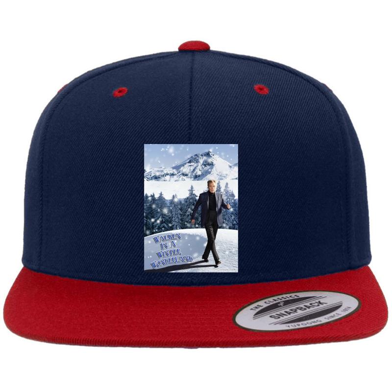 Walken In A Winter Wonderland Premium Flat Bill Snapback Cap  Navy