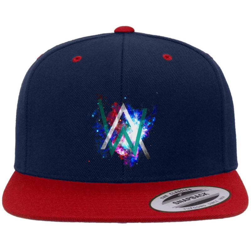 Alan Walker Tshirt Premium Flat Bill Snapback Cap  Navy