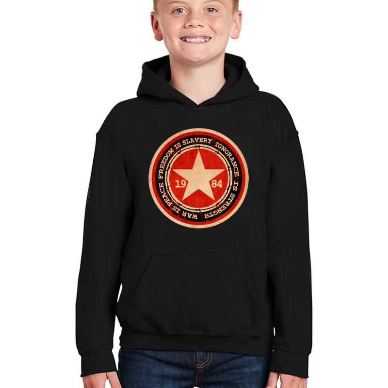 1984 Youth Hooded Sweatshirt Boy Black