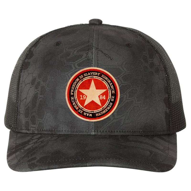 1984 Richardson Premium Trucker Snapback Cap  Kryptek Typhon Black