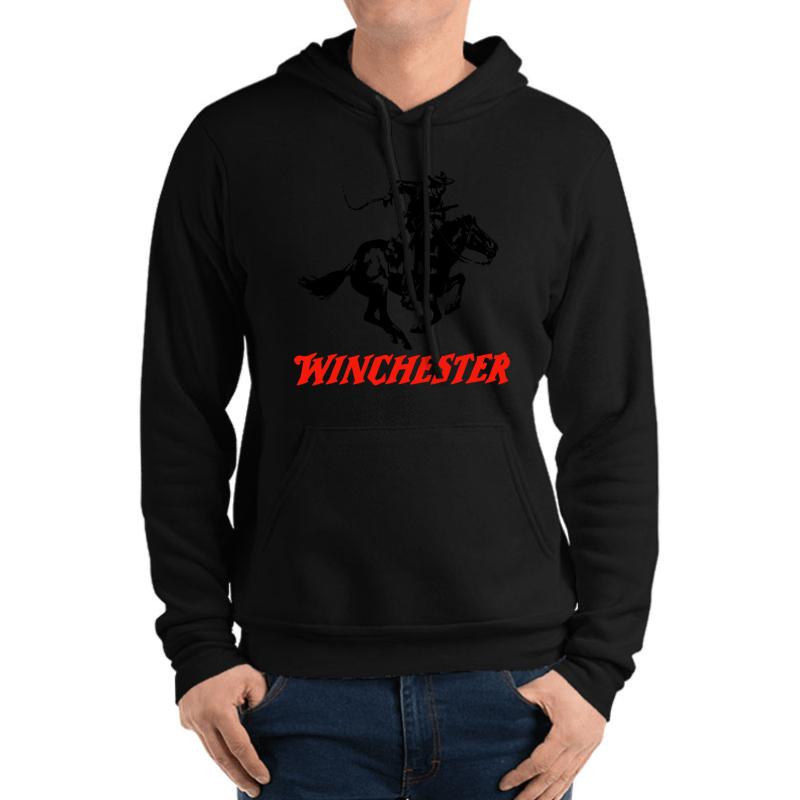 Winchester Logo Unisex Hooded Sweatshirt Men Black