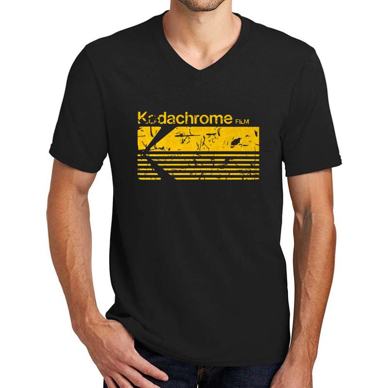 Vintage Photography: Kodak Kodachrome - Yellow Unisex V-Neck T-Shirt Men Black