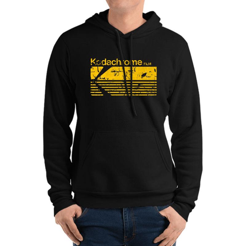 Vintage Photography: Kodak Kodachrome - Yellow Unisex Hooded Sweatshirt Men Black