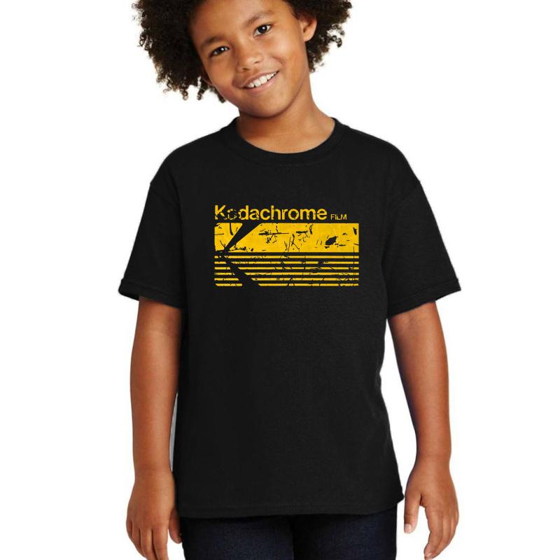 Vintage Photography: Kodak Kodachrome - Yellow Youth T-Shirt Boy Black