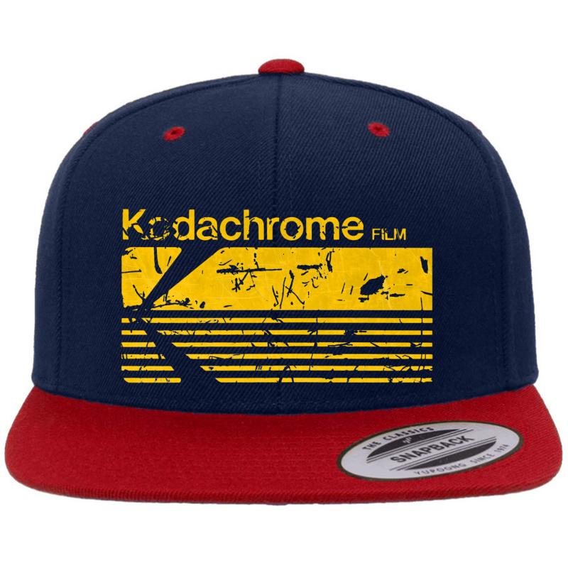 Vintage Photography: Kodak Kodachrome - Yellow Premium Flat Bill Snapback Cap  Navy