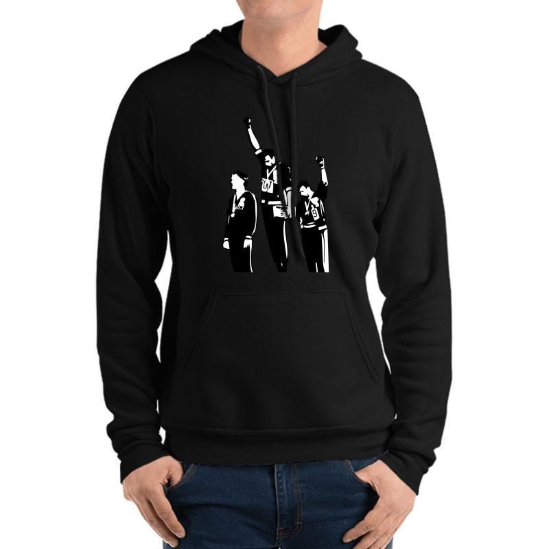 1968 Olympics Black Power Salute Unisex Hooded Sweatshirt Men Black