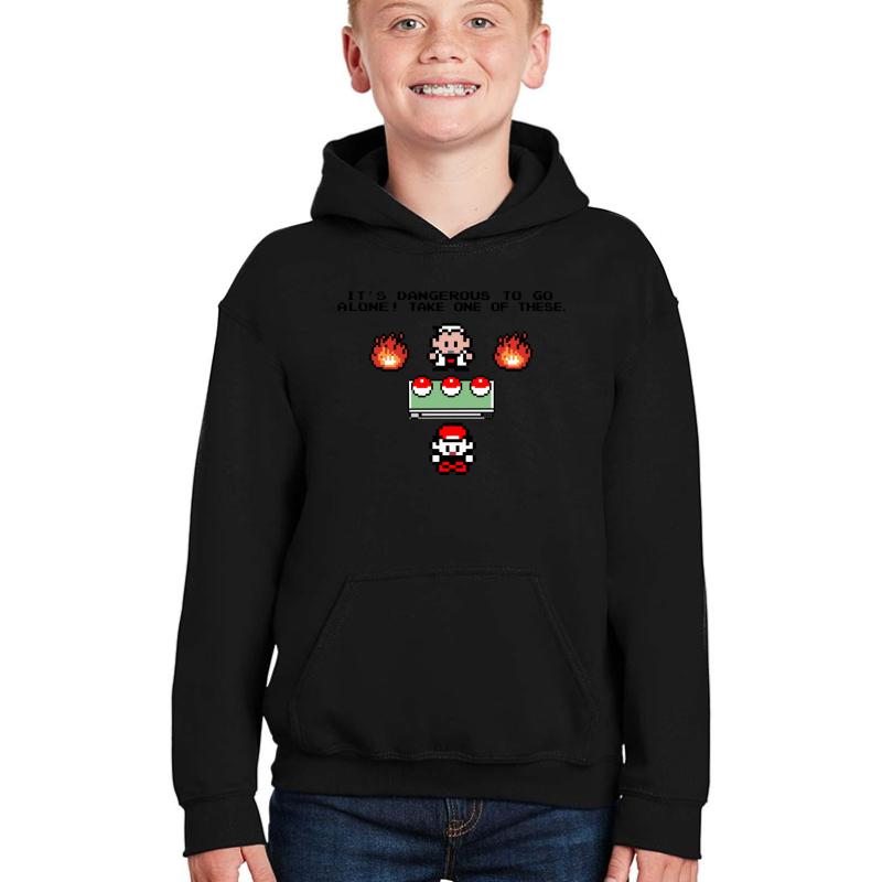 Zelda Pokemon Youth Hooded Sweatshirt Boy Black