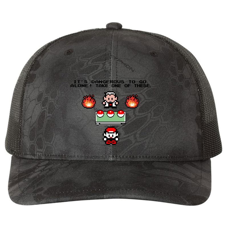 Zelda Pokemon Richardson Premium Trucker Snapback Cap  Kryptek Typhon Black