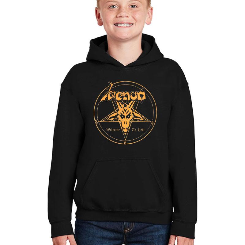 Venom Band- Welcome To Hell Youth Hooded Sweatshirt Boy Black