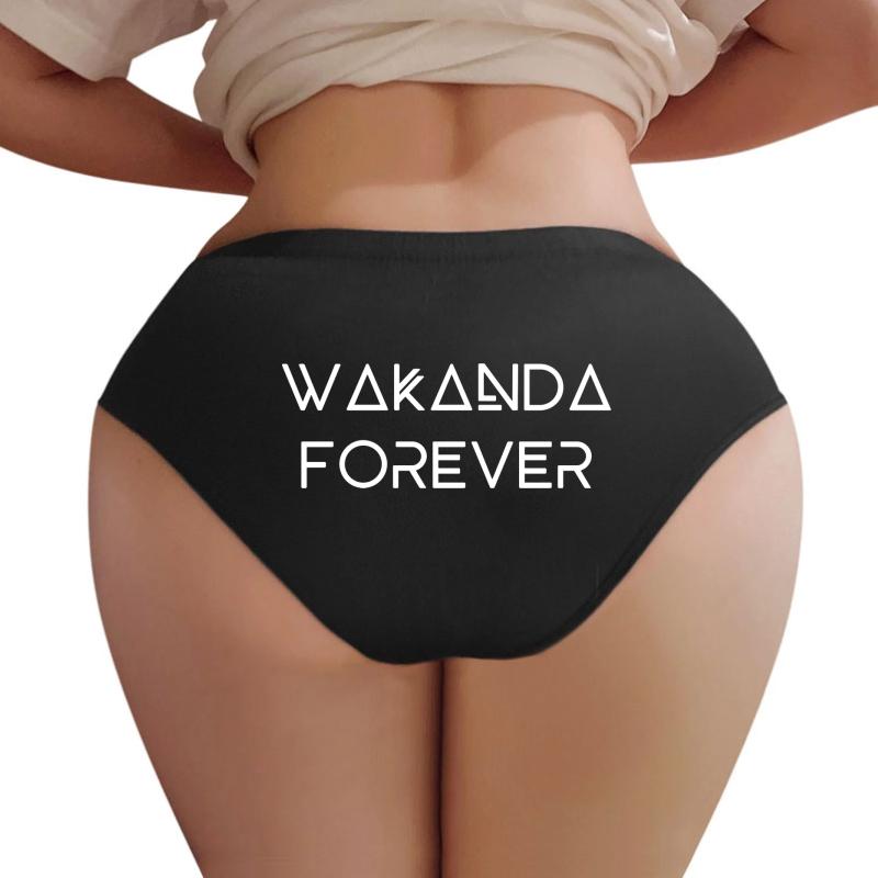 Wakanda Forever Women Underwear Panties Women Black