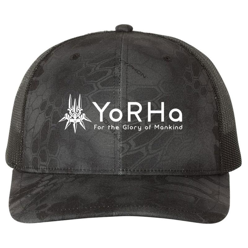 Yorha - White Richardson Premium Trucker Snapback Cap  Kryptek Typhon Black