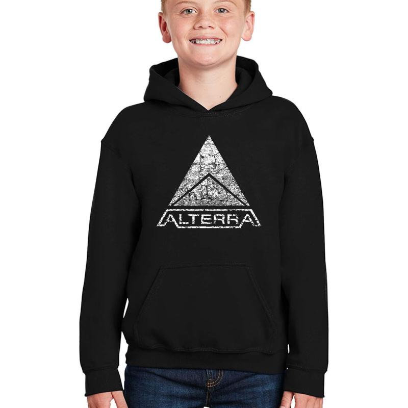 Alterra White Logo Youth Hooded Sweatshirt Boy Black