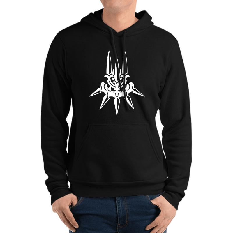 Yorha - White Insignia Unisex Hooded Sweatshirt Men Black