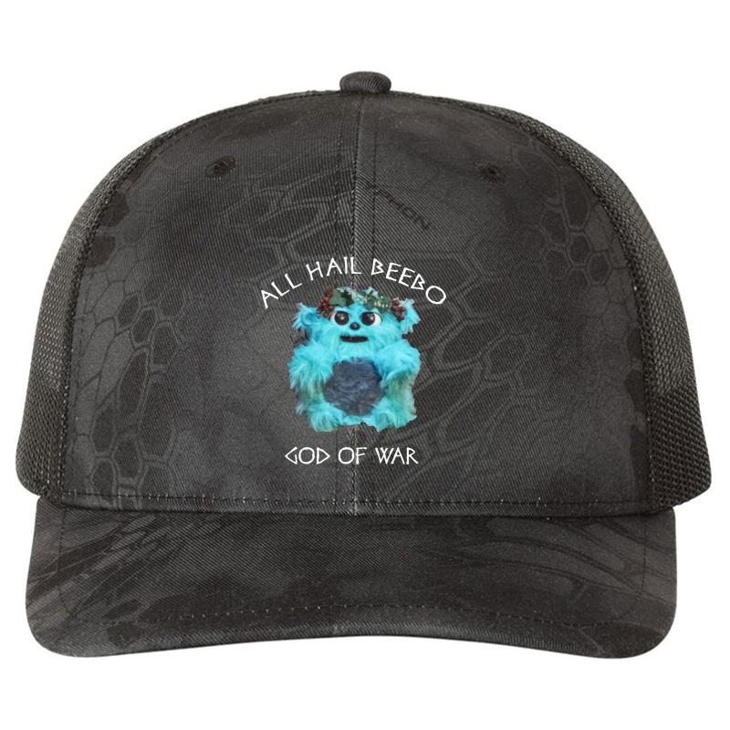 All Hail Beebo Richardson Premium Trucker Snapback Cap  Kryptek Typhon Black