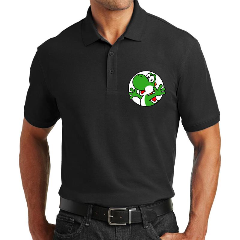 Yoshi Unisex Polo Jersey Sport Shirt Men Black