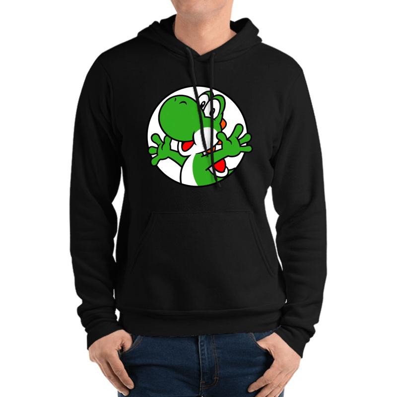 Yoshi Unisex Hooded Sweatshirt Men Black