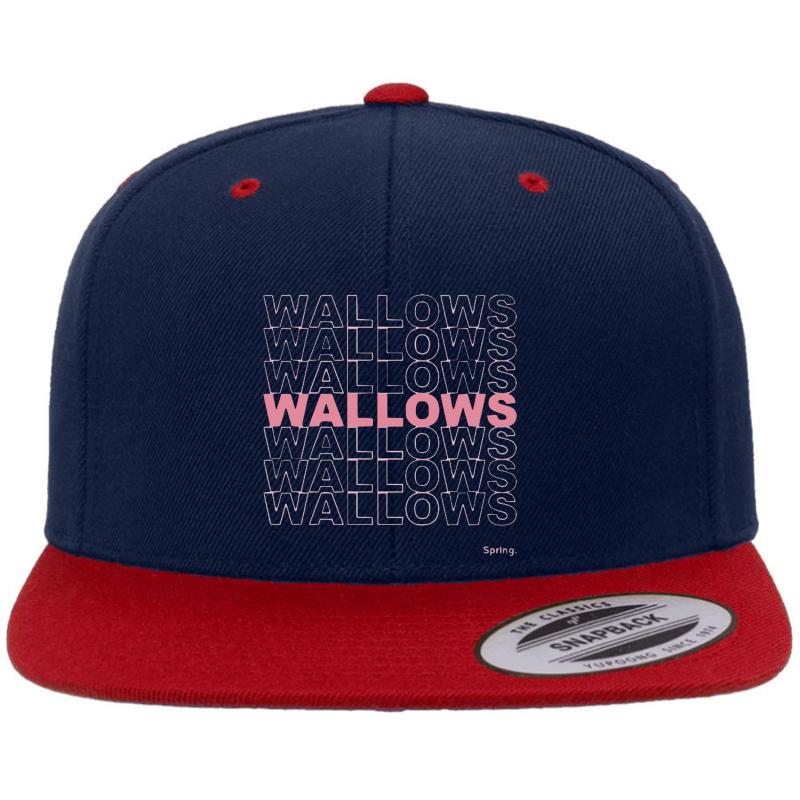 Wallows Spring Premium Flat Bill Snapback Cap  Navy