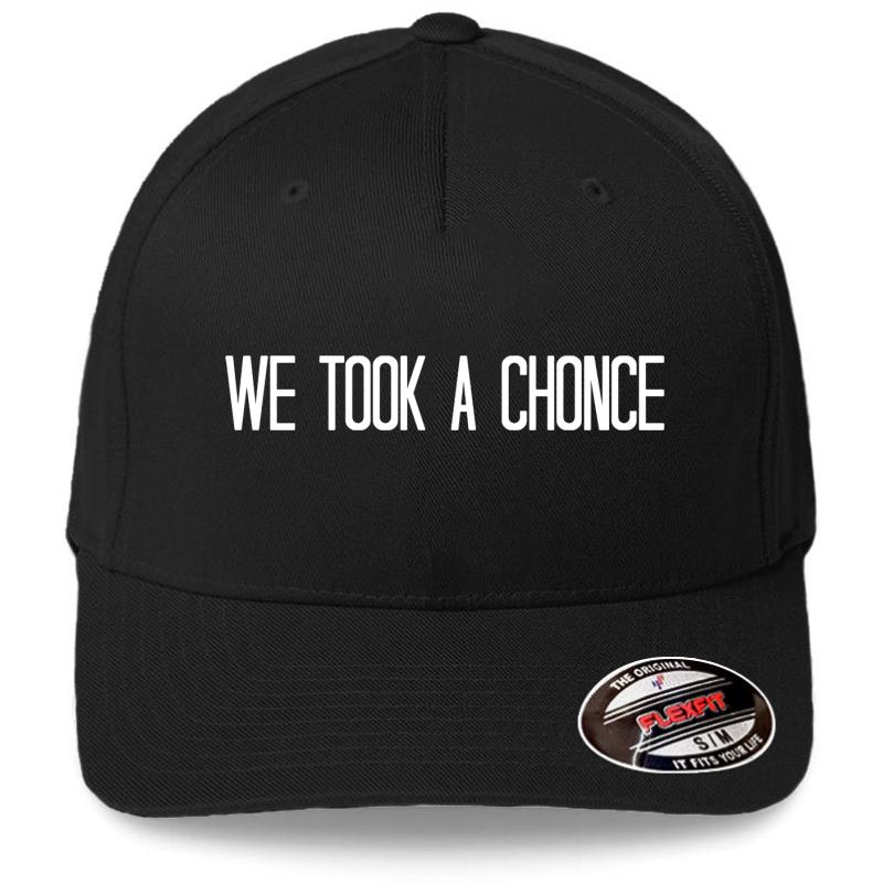 We Took A Chonce - White Flexfit Baseball Cap  Black