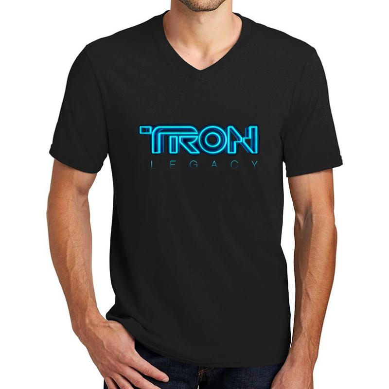 Tron Legacy Unisex V-Neck T-Shirt Men Black