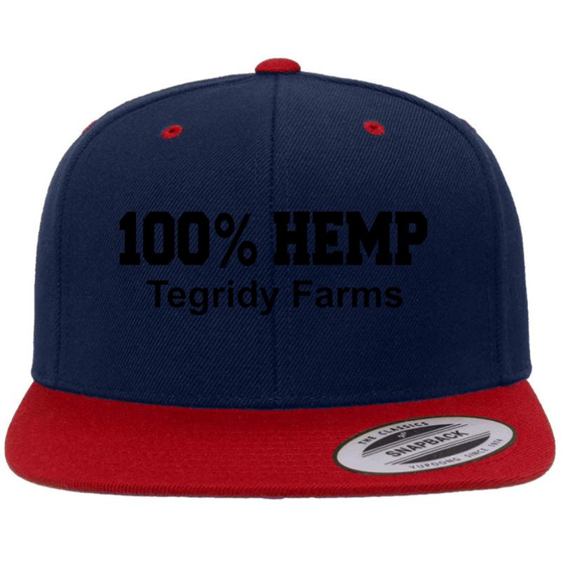 100% Hemp Tegridy Farms Shirt Premium Flat Bill Snapback Cap  Navy