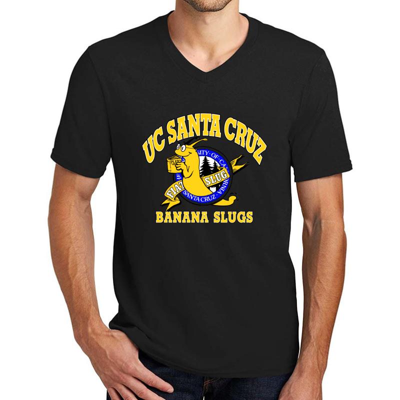 Uc Santa Cruz Banana Slugs From Pulp Fiction Unisex V-Neck T-Shirt Men Black