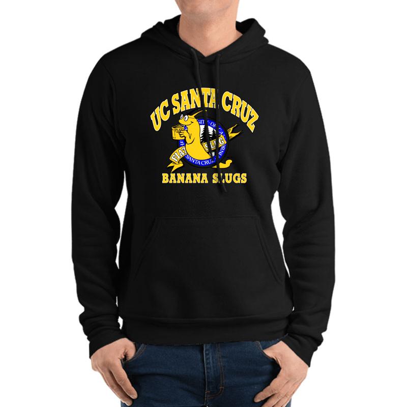 Uc Santa Cruz Banana Slugs From Pulp Fiction Unisex Hooded Sweatshirt Men Black