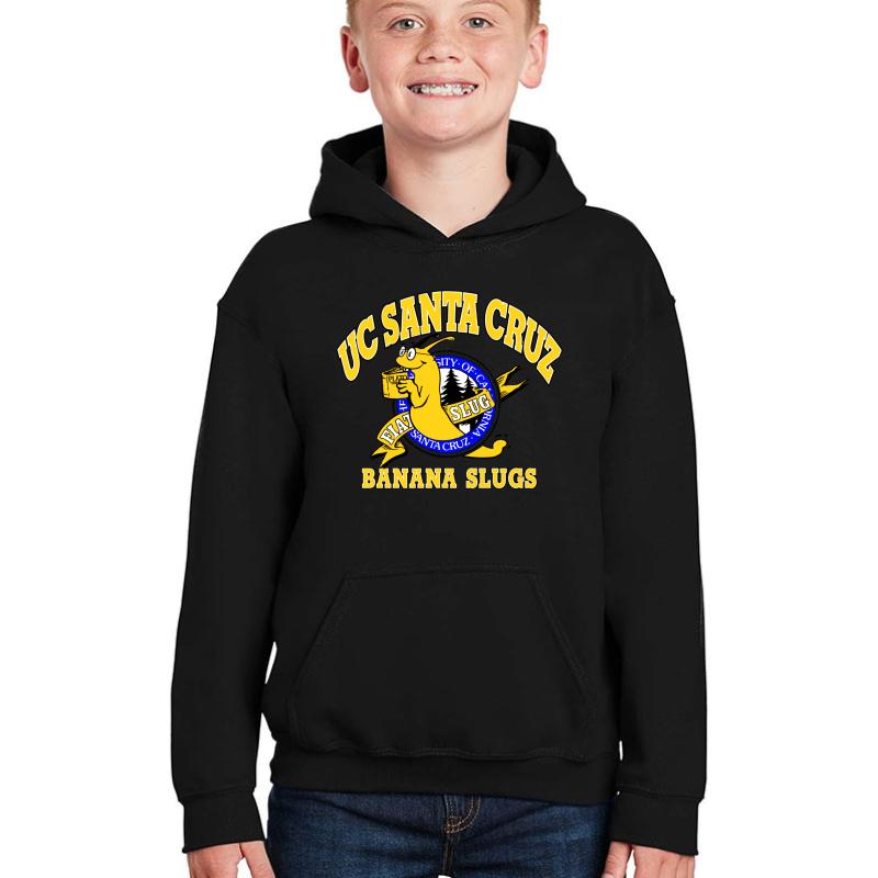 Uc Santa Cruz Banana Slugs From Pulp Fiction Youth Hooded Sweatshirt Boy Black