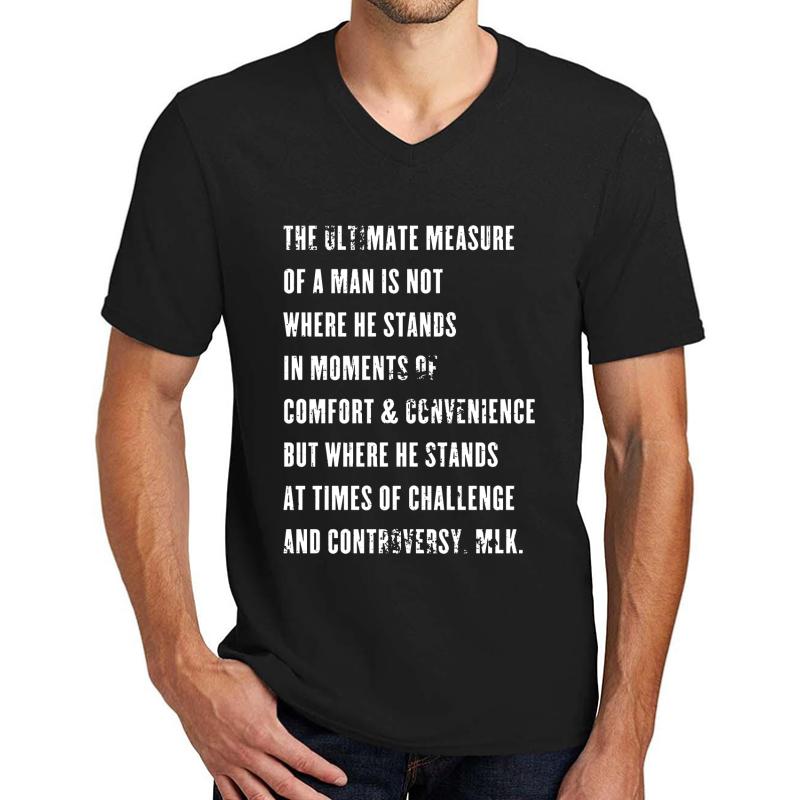 The Ultimate Measure Of A Man Unisex V-Neck T-Shirt Men Black