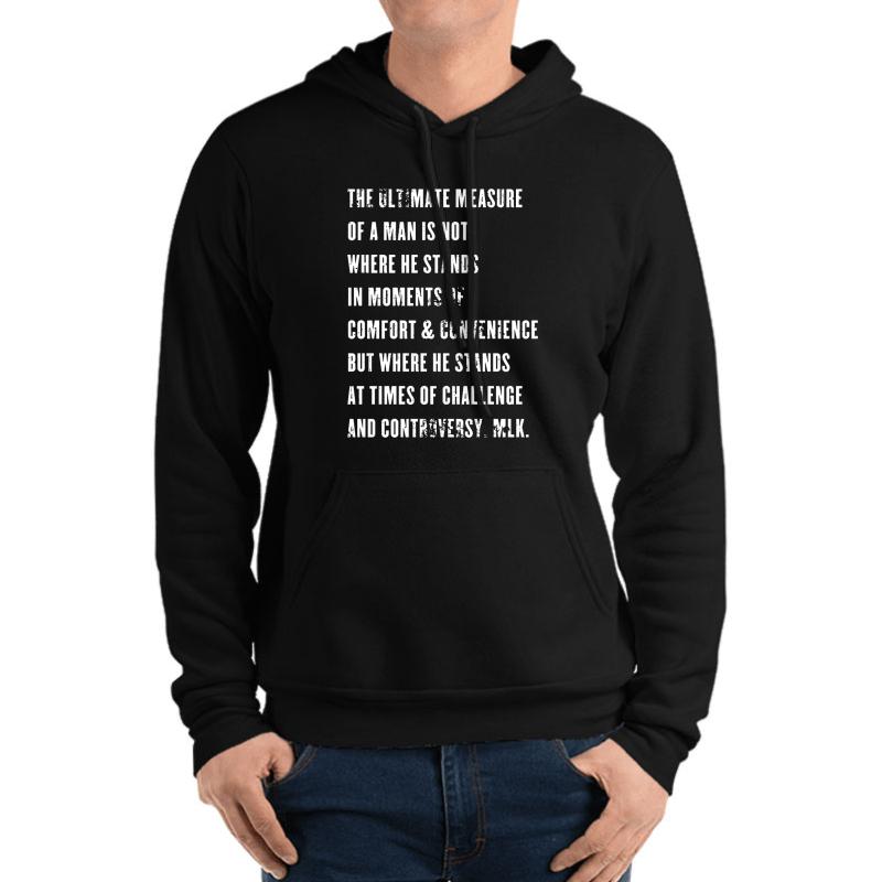 The Ultimate Measure Of A Man Unisex Hooded Sweatshirt Men Black