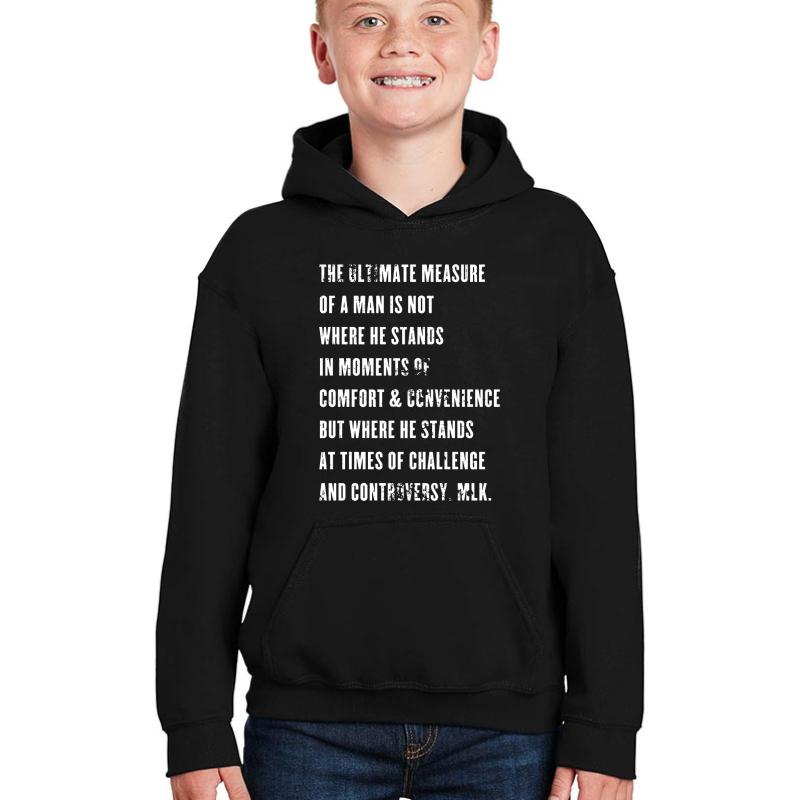 The Ultimate Measure Of A Man Youth Hooded Sweatshirt Boy Black