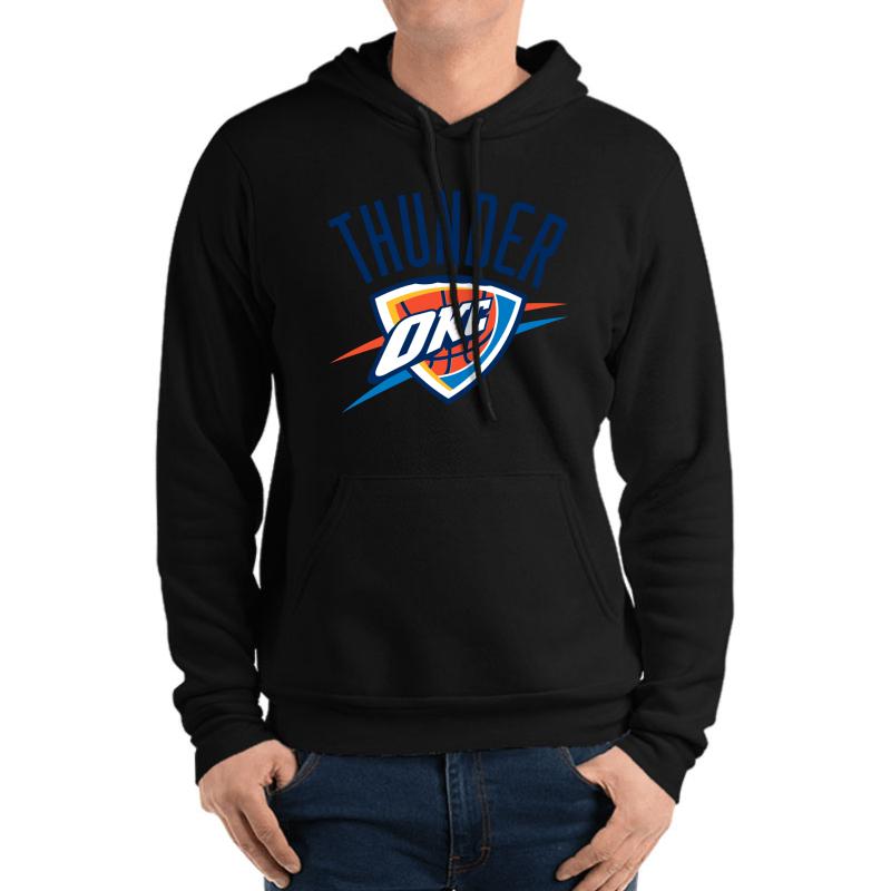 Thunder Okc Unisex Hooded Sweatshirt Men Black