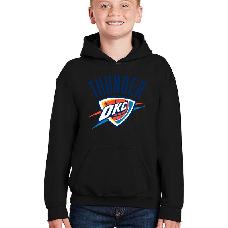 Thunder Okc Youth Hooded Sweatshirt Boy Black