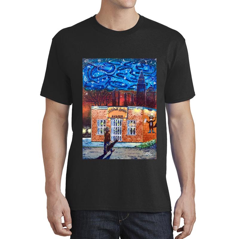 'The Thirsty Beaver Saloon' Unisex T-Shirt Men Black