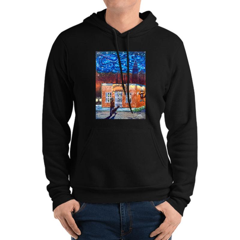 'The Thirsty Beaver Saloon' Unisex Hooded Sweatshirt Men Black