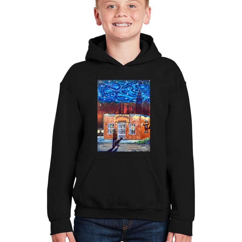 'The Thirsty Beaver Saloon' Youth Hooded Sweatshirt Boy Black