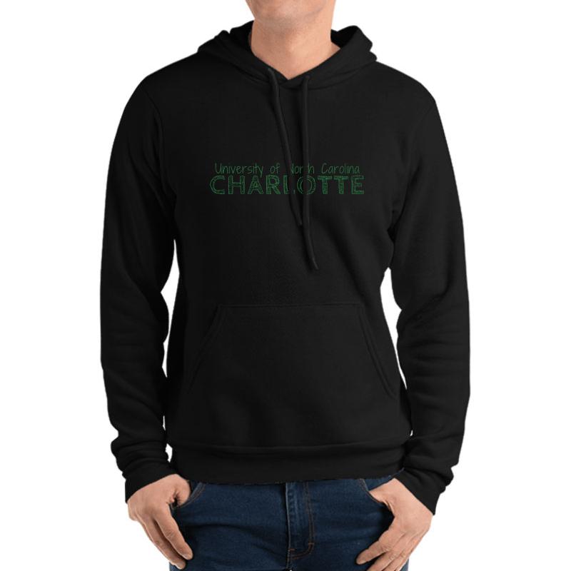 University Of North Carolina Charlotte Unisex Hooded Sweatshirt Men Black