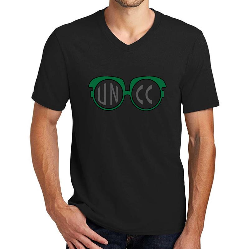 Uncc Sunnies Unisex V-Neck T-Shirt Men Black