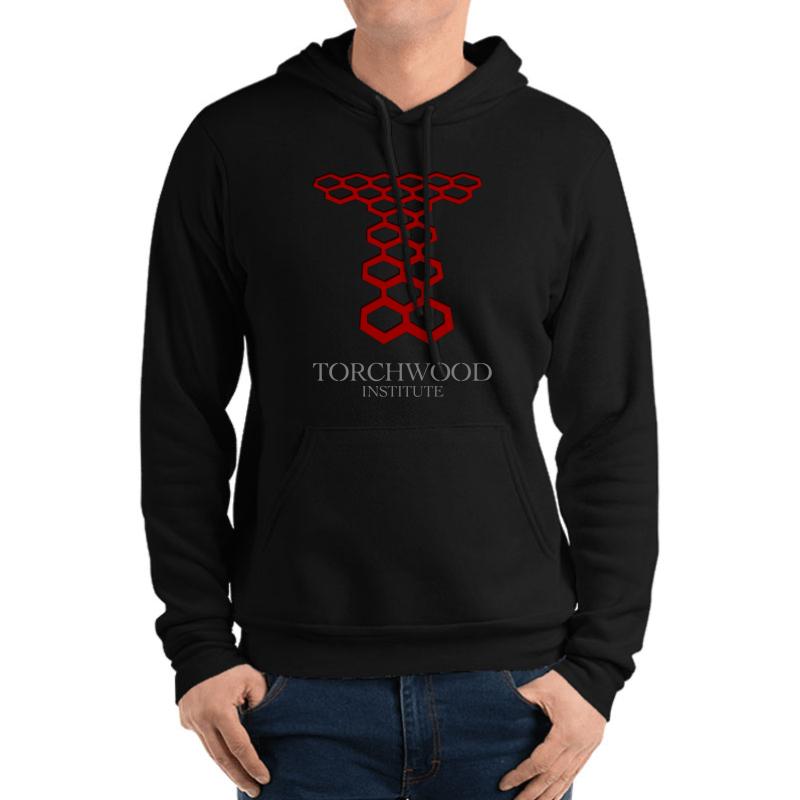 Torchwood Institute Unisex Hooded Sweatshirt Men Black