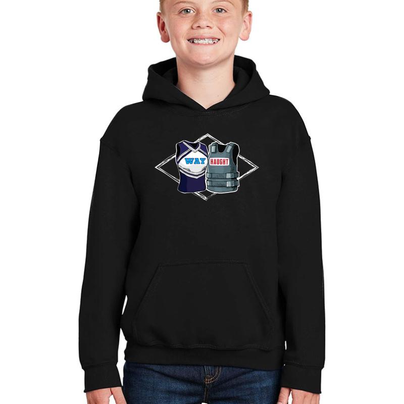 Wayhaught Uniforms - Dark Background Youth Hooded Sweatshirt Boy Black