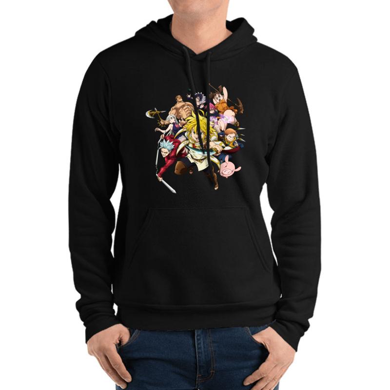 The Seven Deadly Sins Unisex Hooded Sweatshirt Men Black