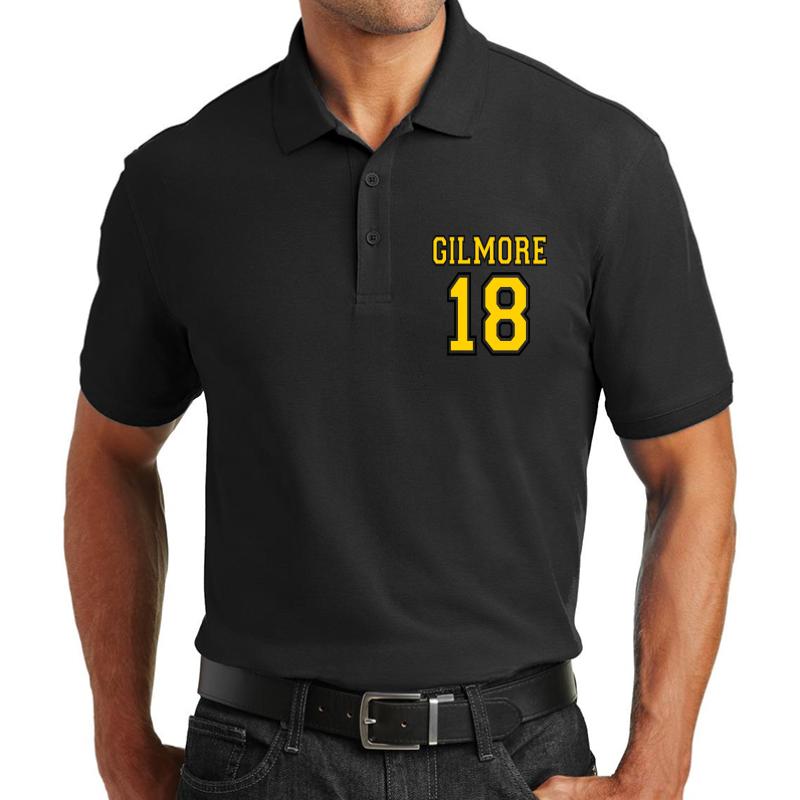 Adam Sandler - Gilmore 18 - Happy Gilmore Unisex Polo Jersey Sport Shirt Men Black