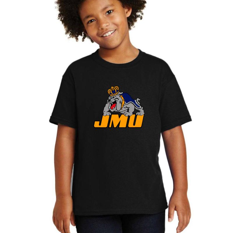 Vintage James Madison University Youth T-Shirt Boy Black