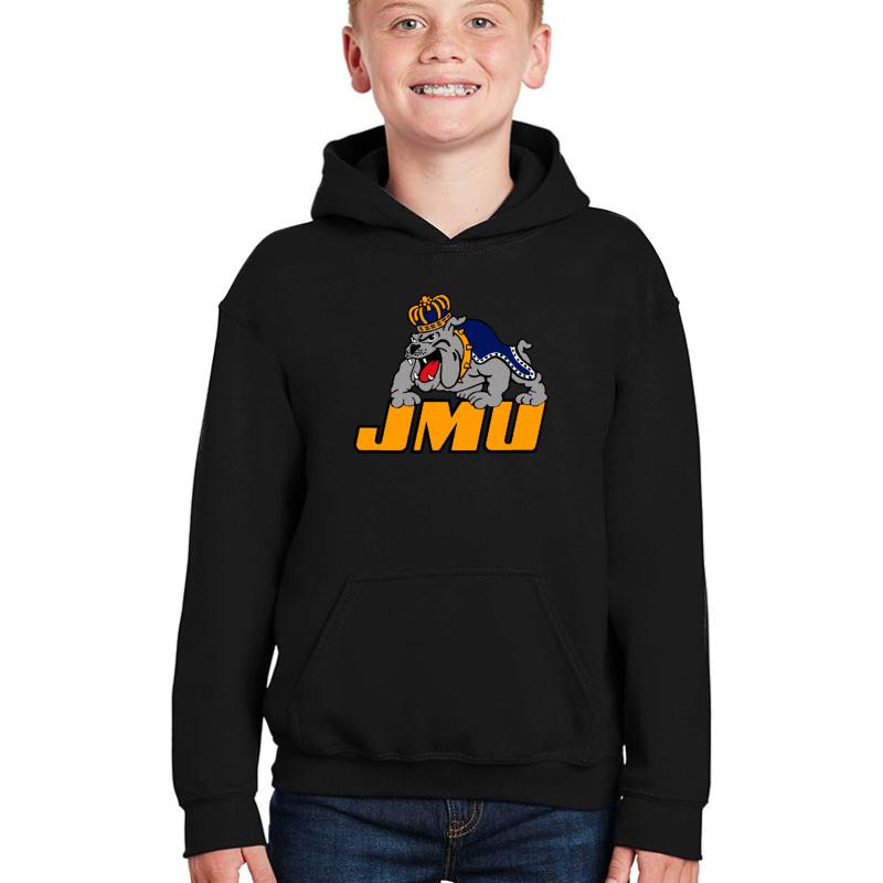 Vintage James Madison University Youth Hooded Sweatshirt Boy Black