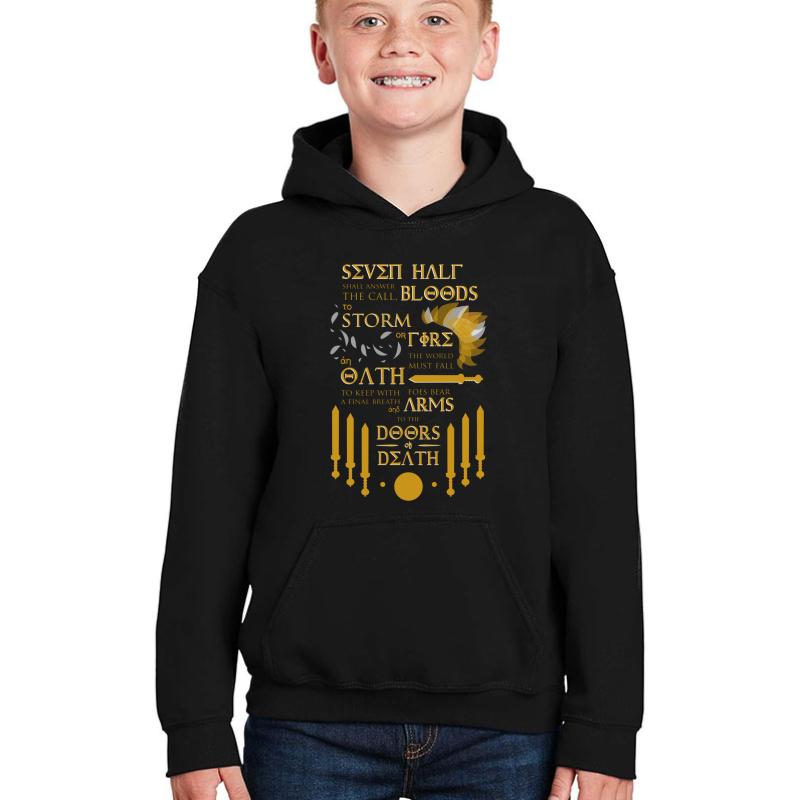 The Prophecy Of Seven Youth Hooded Sweatshirt Boy Black