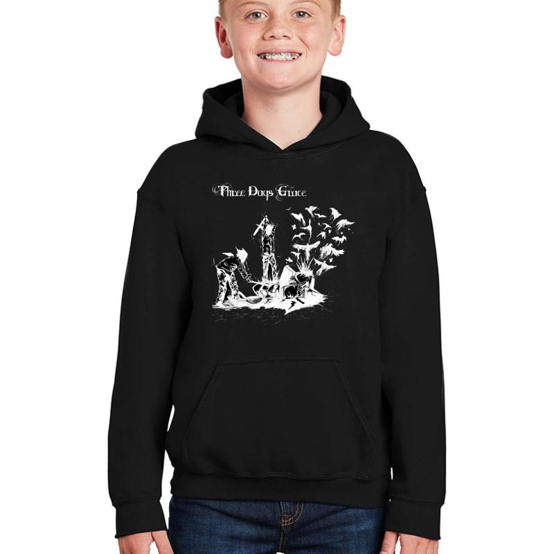 Three Days Of Grace Youth Hooded Sweatshirt Boy Black