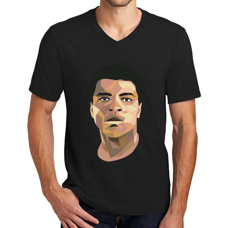 Ali Unisex V-Neck T-Shirt Men Black