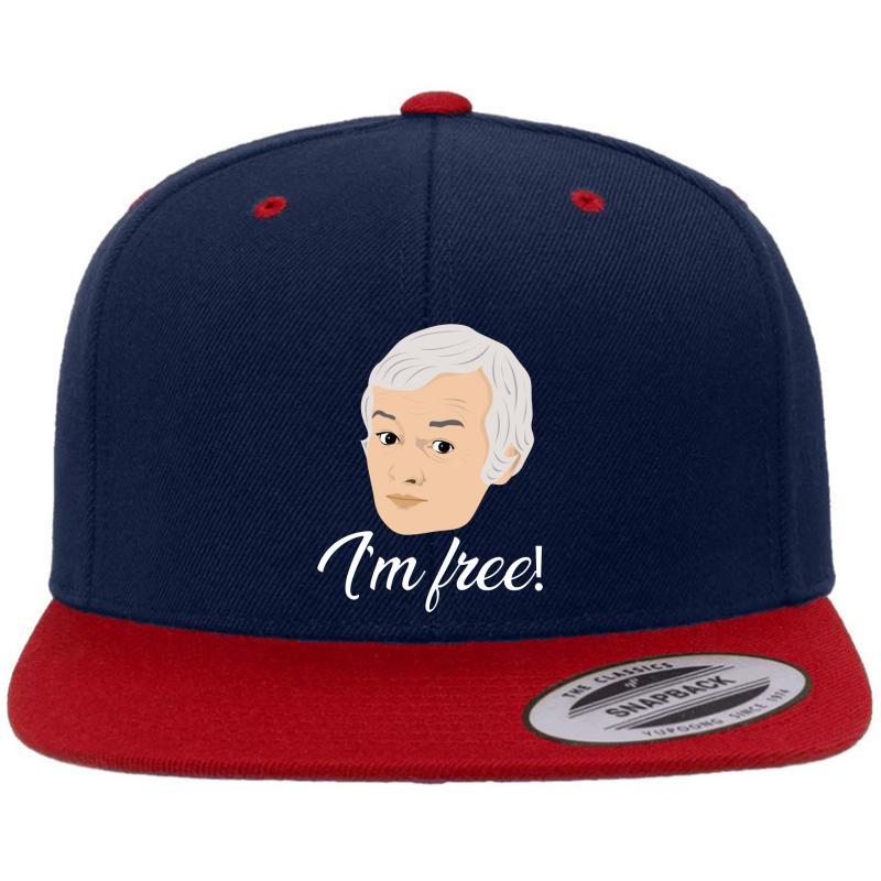 Are You Being Served - Mr Humphries I'm Free! Premium Flat Bill Snapback Cap  Navy