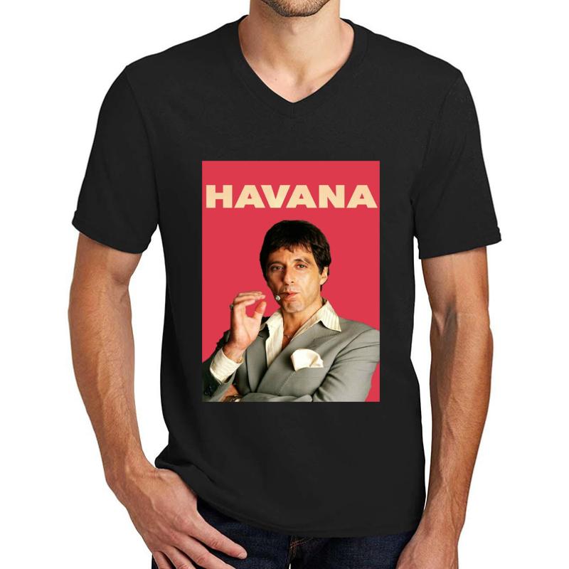 Al Pacino - Havana Unisex V-Neck T-Shirt Men Black