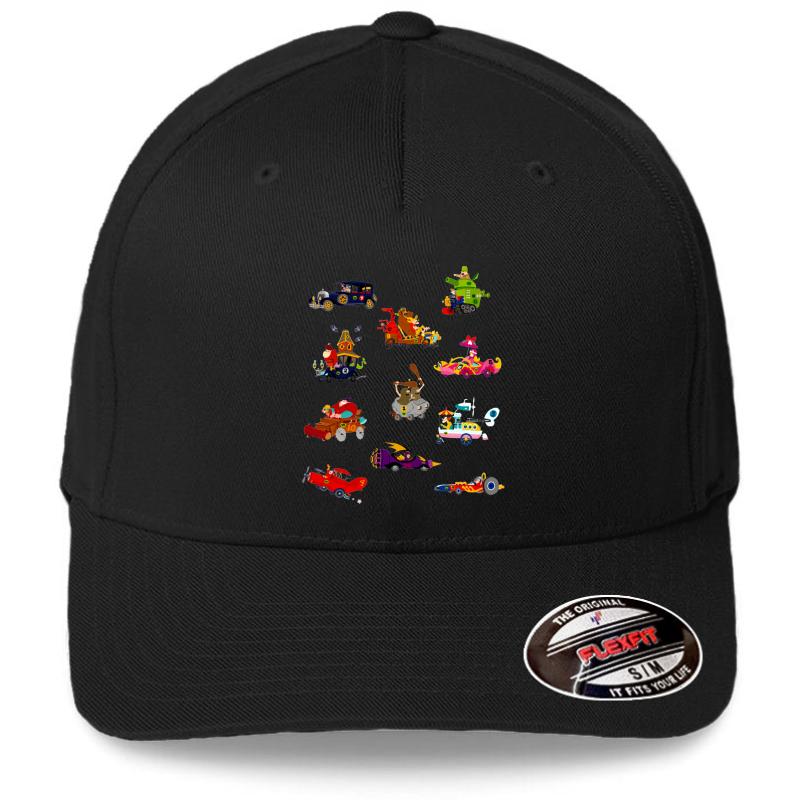 Wacky Races Collection Flexfit Baseball Cap  Black