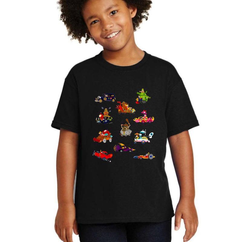 Wacky Races Collection Youth T-Shirt Boy Black